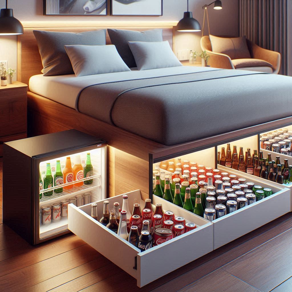 Key Features of a Bed with Integrated Refrigerator