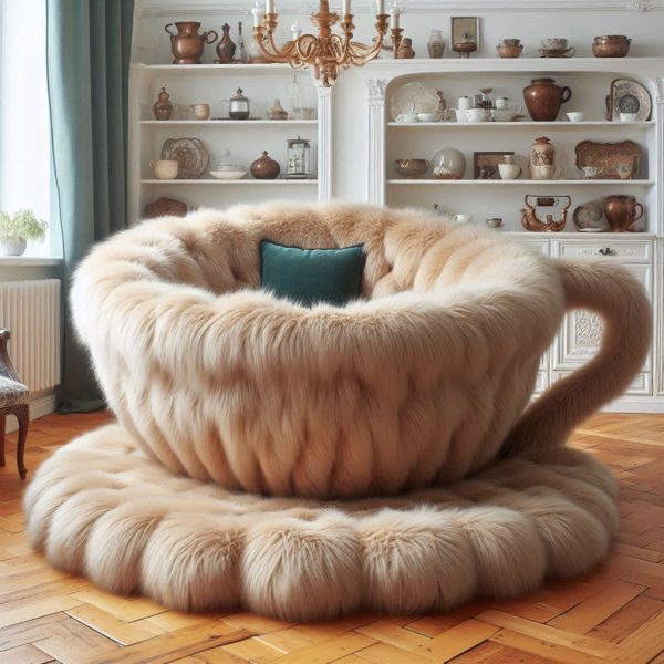 How to Incorporate a Giant Fur Teacup Lounger into Your Home