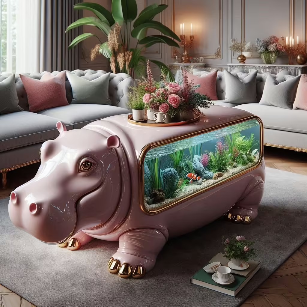 How to Style a Hippo-Shaped Coffee Table