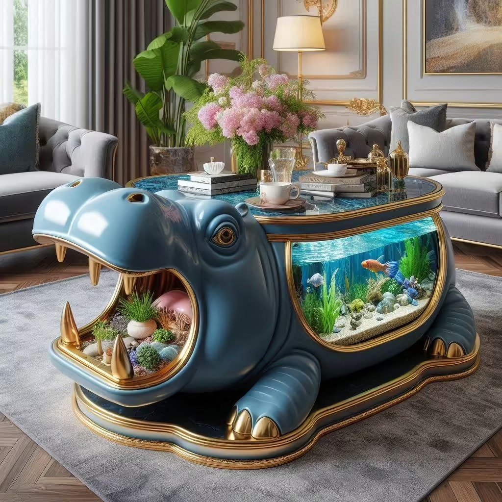 Hippo-Shaped Coffee Table: A Unique Centerpiece for Your Living Space