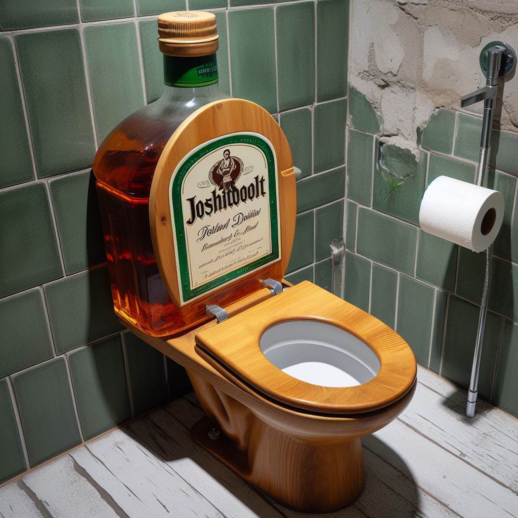 5. Incorporating an Alcohol Bottle Shaped Toilet into Your Bathroom Decor