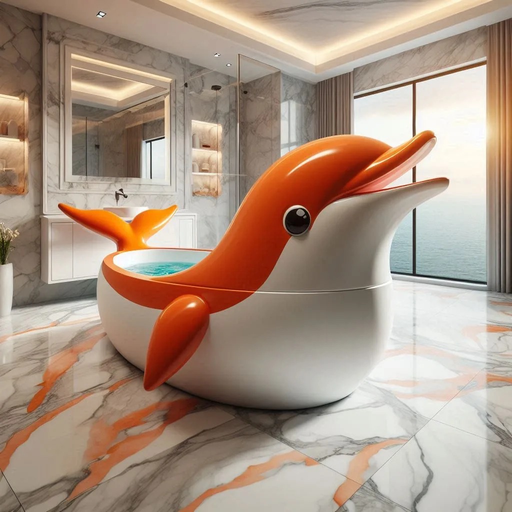 Making Waves in Bathroom Design: Dolphin-Shaped Bathtubs