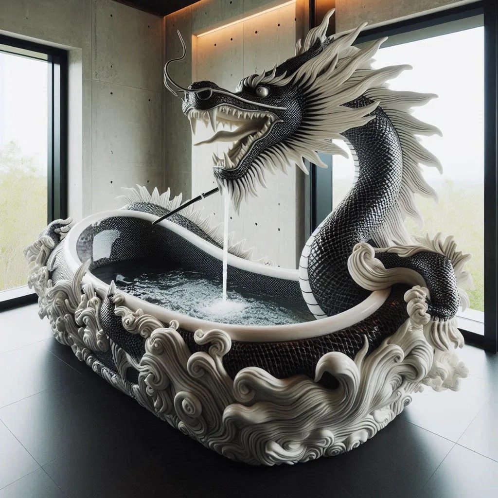 The Enchanting World of Dragon-Shaped Bathtubs: A Blend of Luxury and Mythology