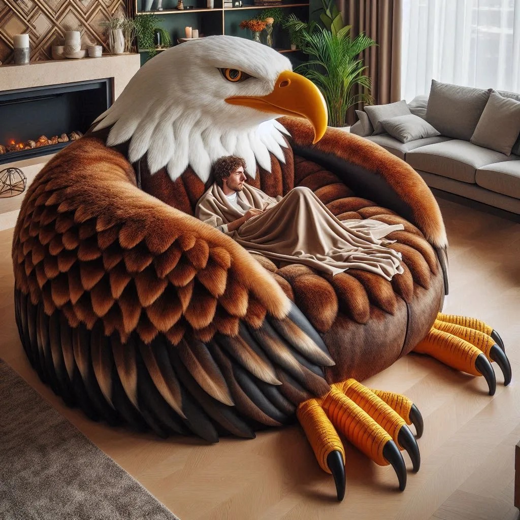 Design Features of Giant Eagle-Shaped Loungers