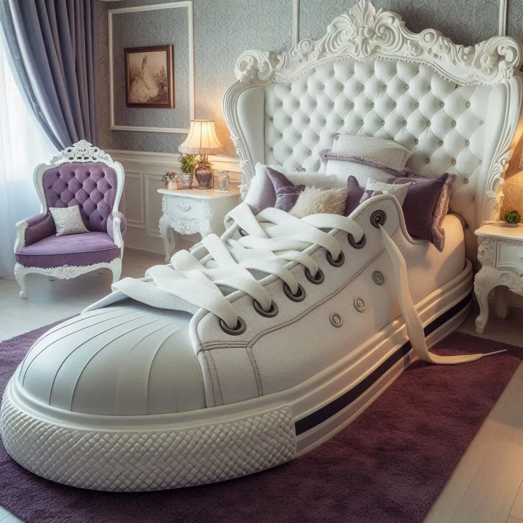 Who is the Giant Sneaker-Shaped Bed For?