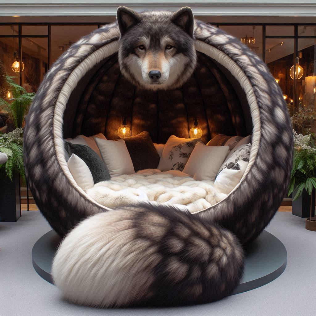 The Giant Wolf Lounging Pod: An Epitome of Unique Comfort and Artistic Luxury