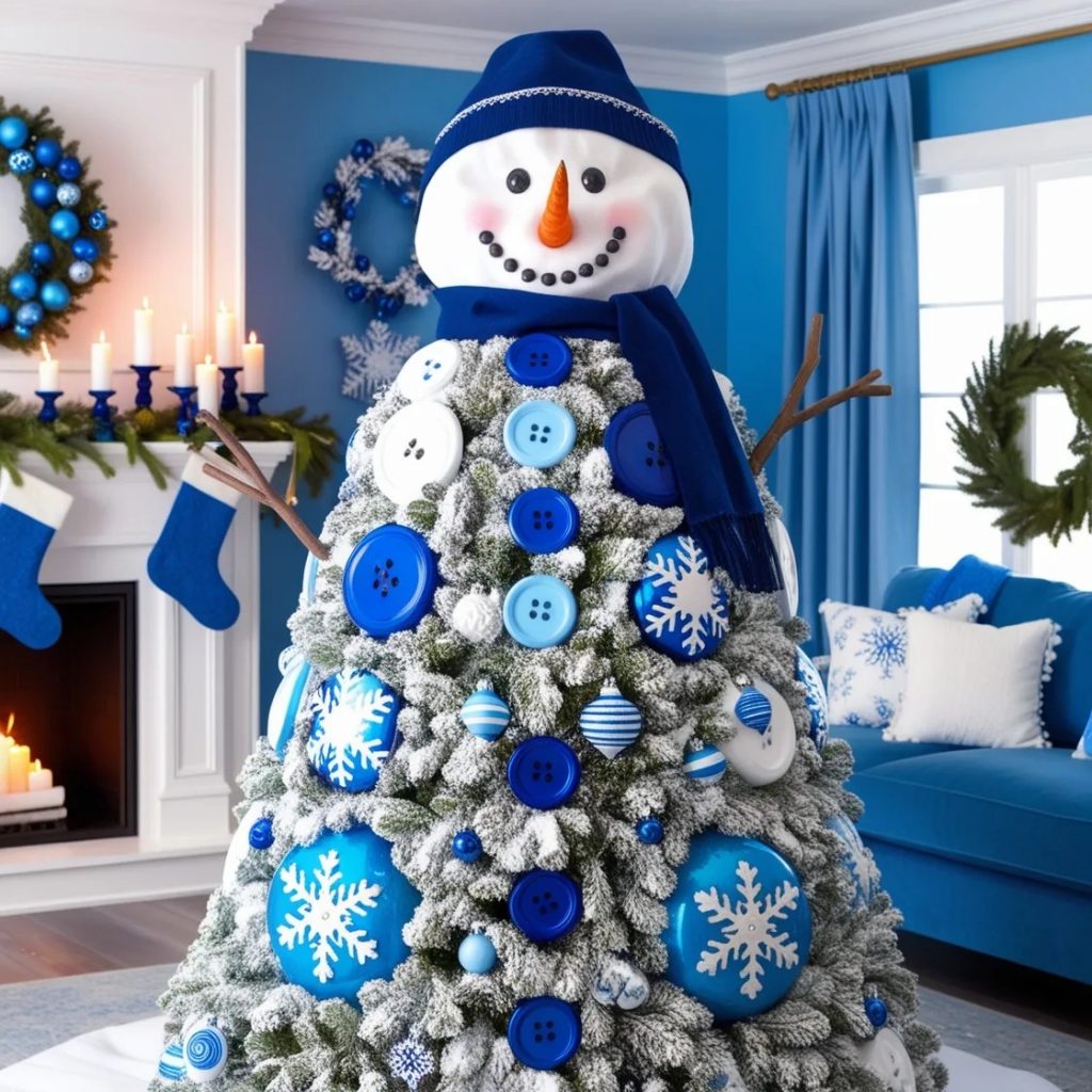 How to DIY a Snowman-Shaped Christmas Tree