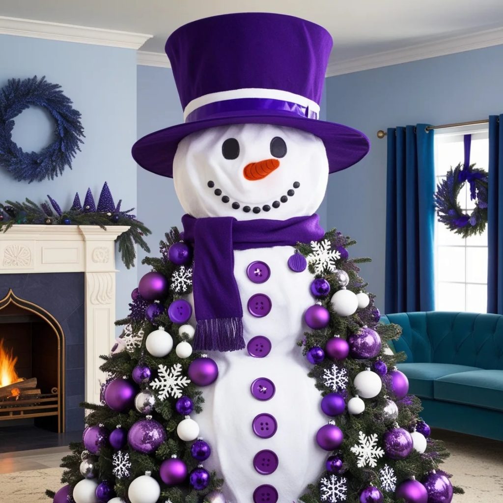 Snowman-Shaped Christmas Tree: A Unique Holiday Delight