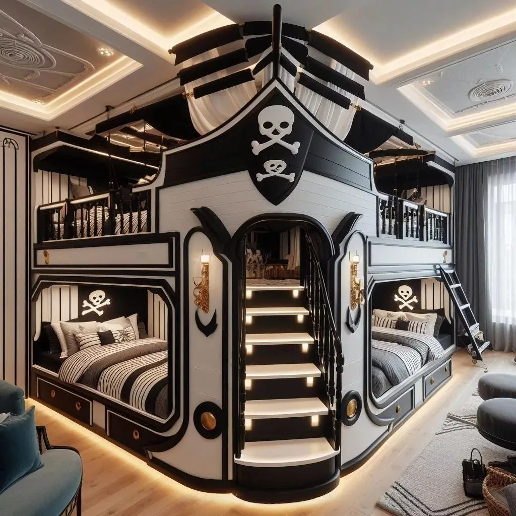 How to Integrate a Pirate Ship-Shaped Bunk Bed into Your Home