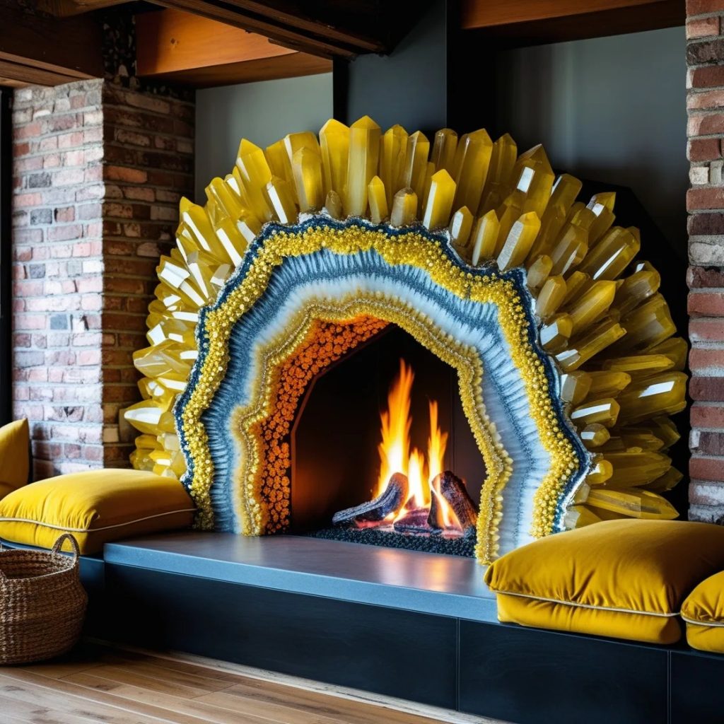 6. Where to Place an Amethyst Geode Fireplace