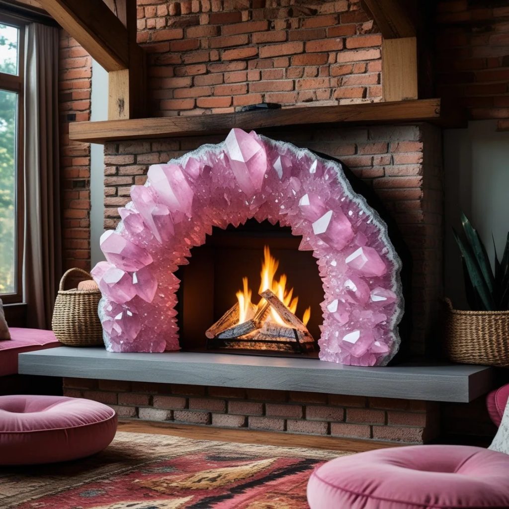 4. The Benefits of an Amethyst Geode Fireplace