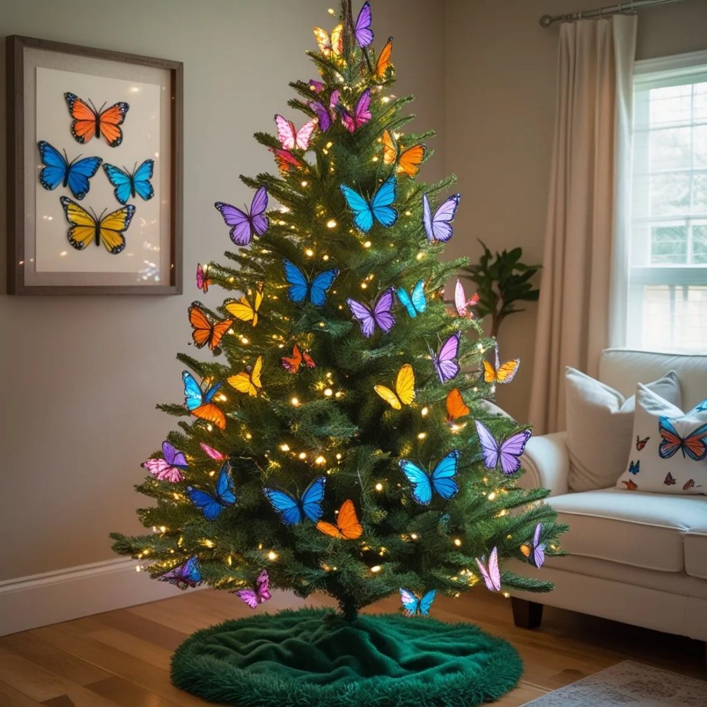 Embrace Elegance and Whimsy with the Butterfly Christmas Tree