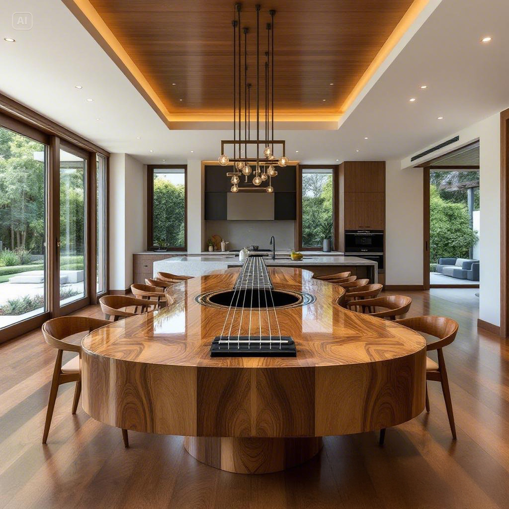 Key Features of the Guitar-Inspired Table Collection