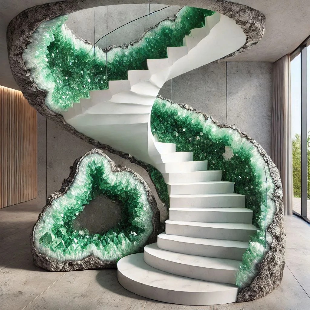 Amethyst Geode Staircase: A Masterpiece of Nature and Design