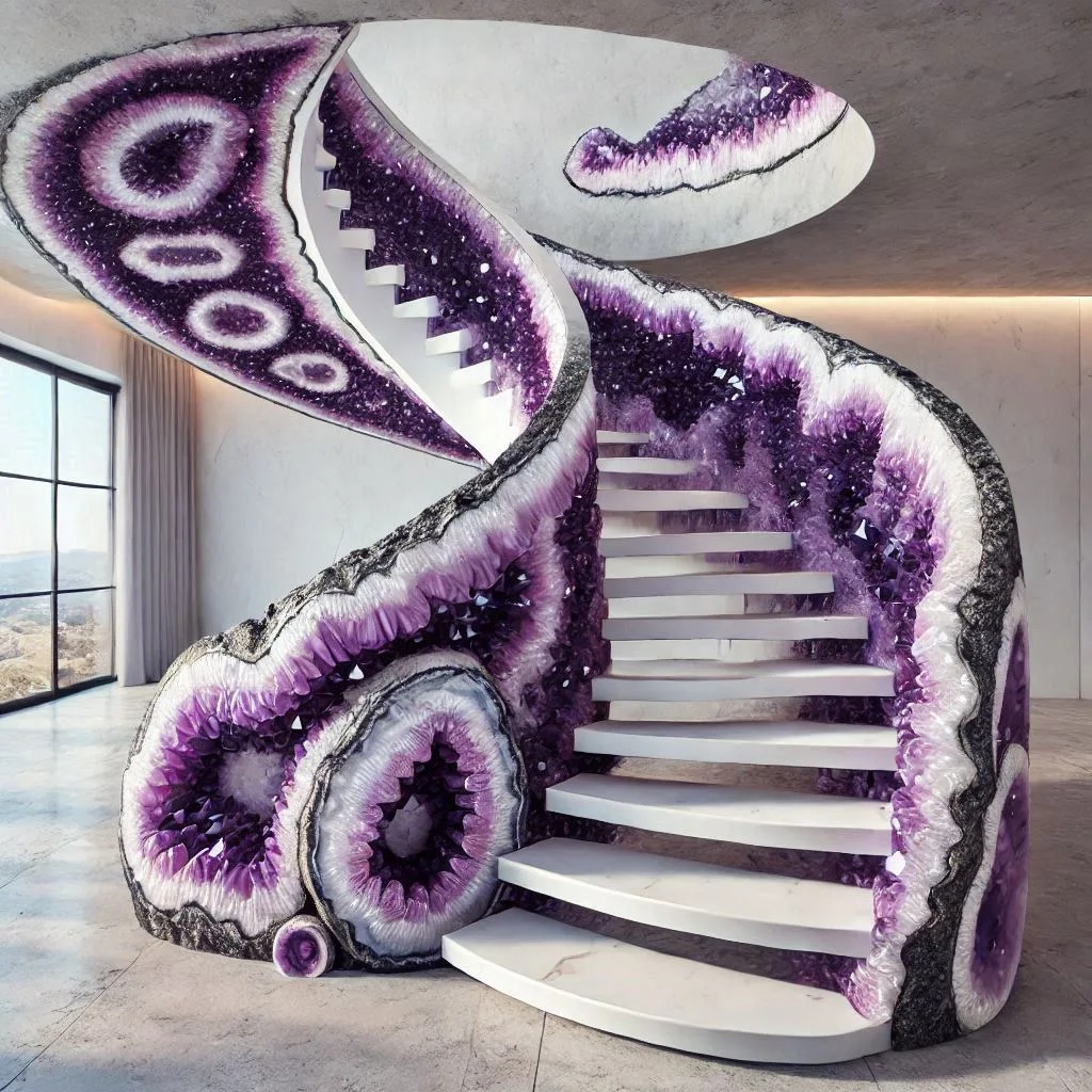 The Appeal of the Amethyst Geode Staircase