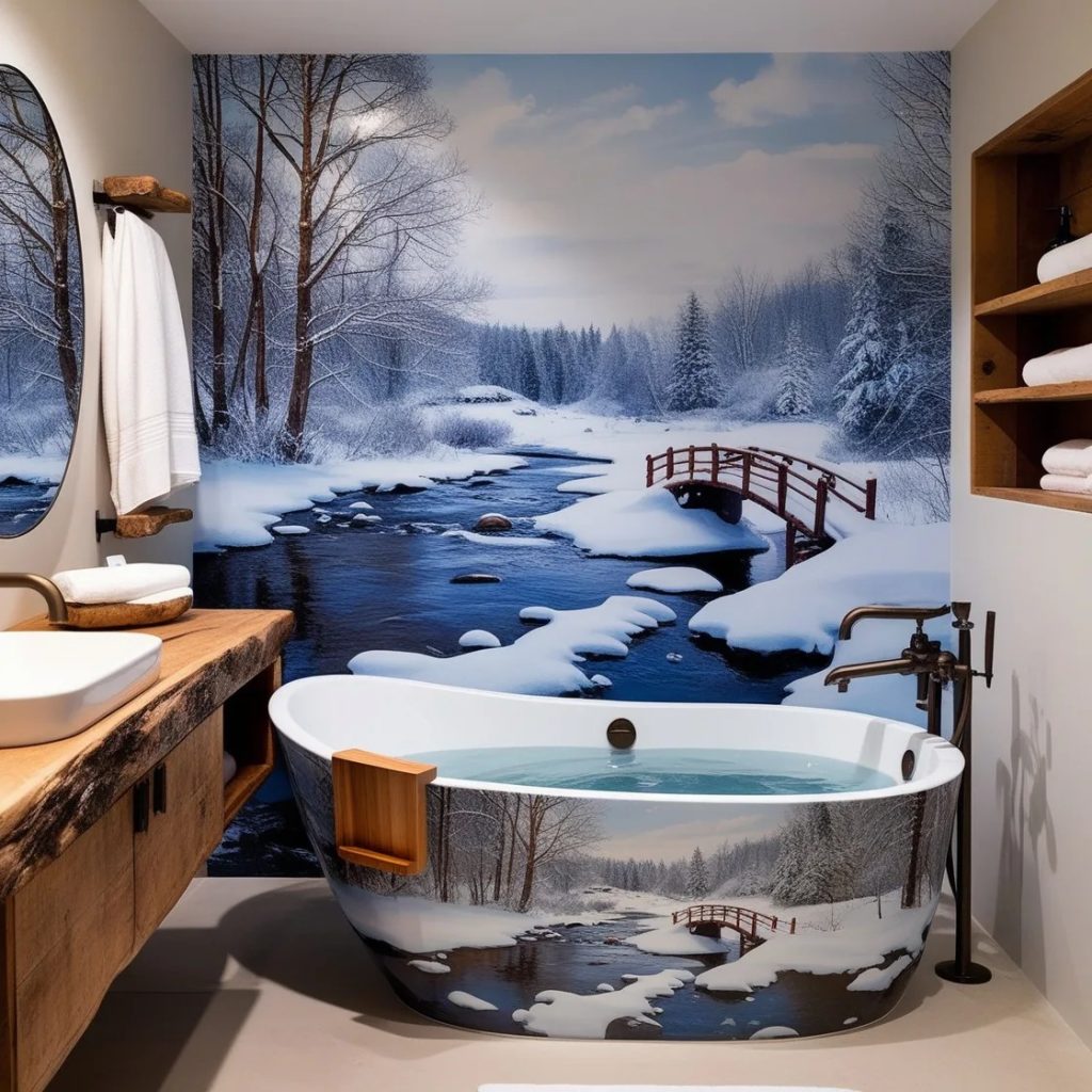 Dive into Luxury: The Unique Allure of the Arctic-Themed Bathtub