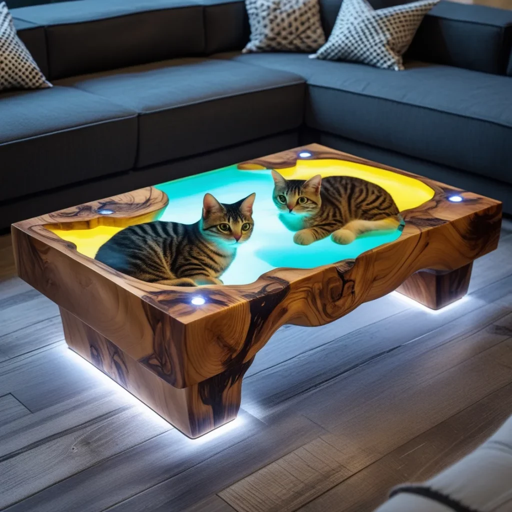 How to Incorporate a Cat-Themed Epoxy Resin Table in Your Home