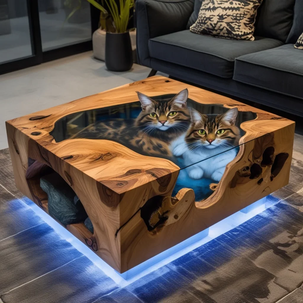 Caring for Your Cat-Themed Epoxy Resin Table