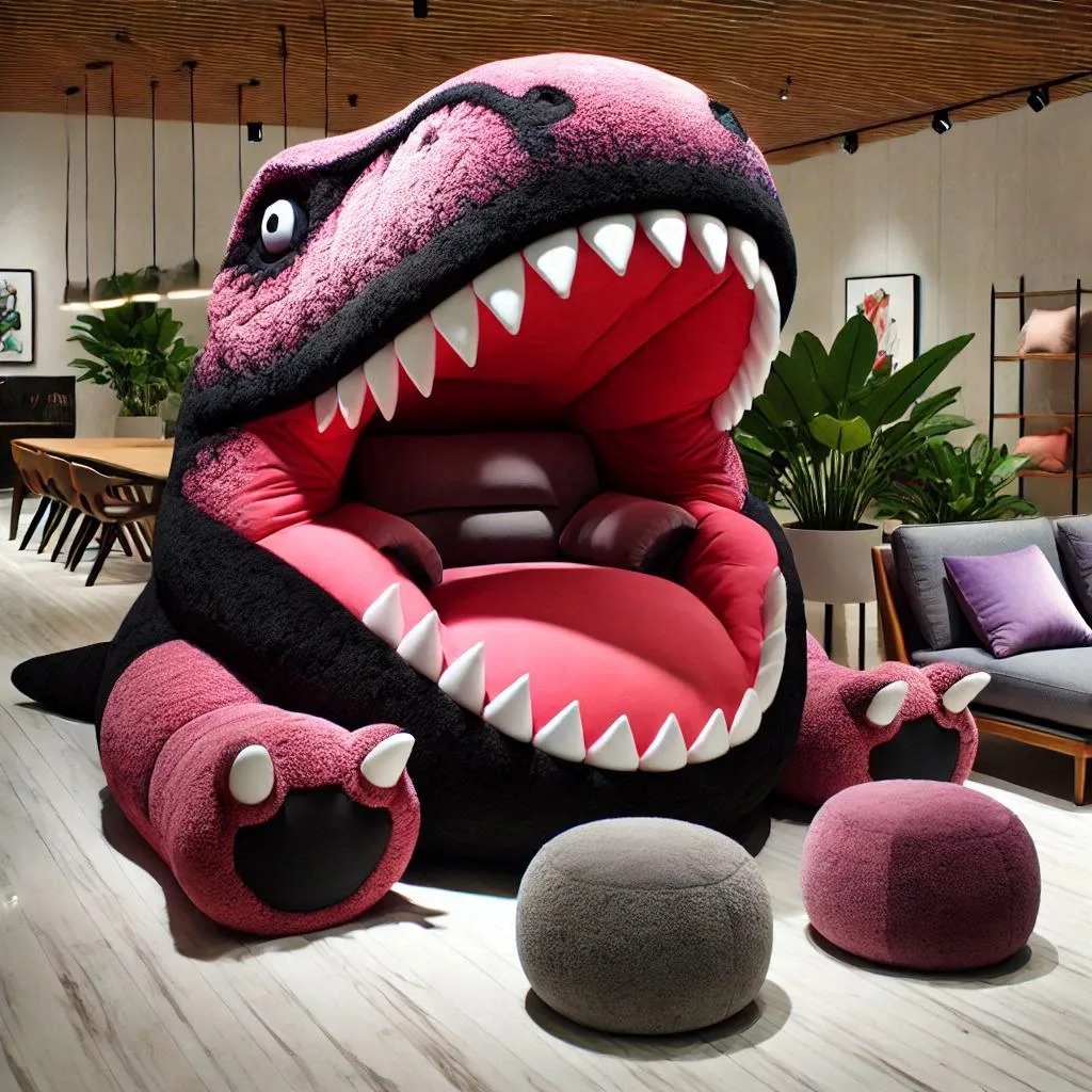 Dinosaur-Shaped Loungers: A Roaring Addition to Unique Home Design