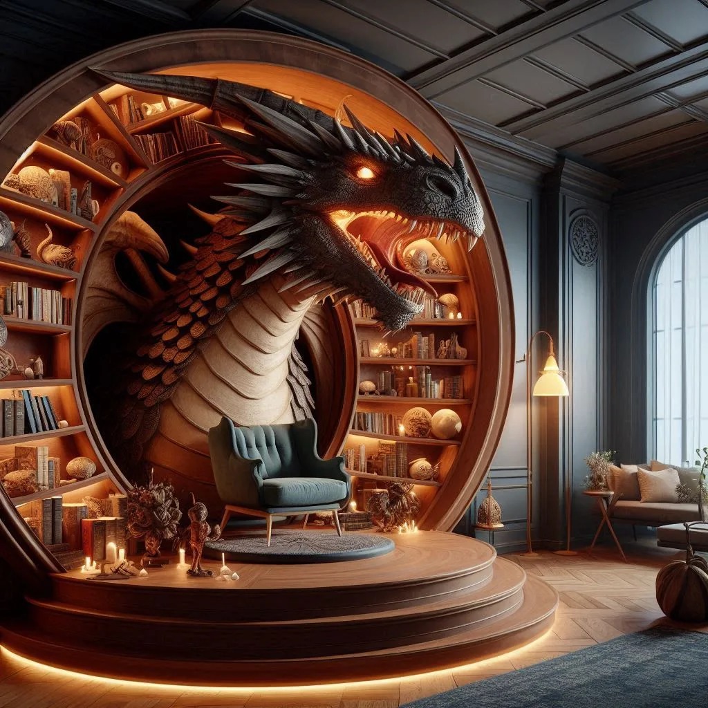 What is a Dragon-Shaped Bookshelf?