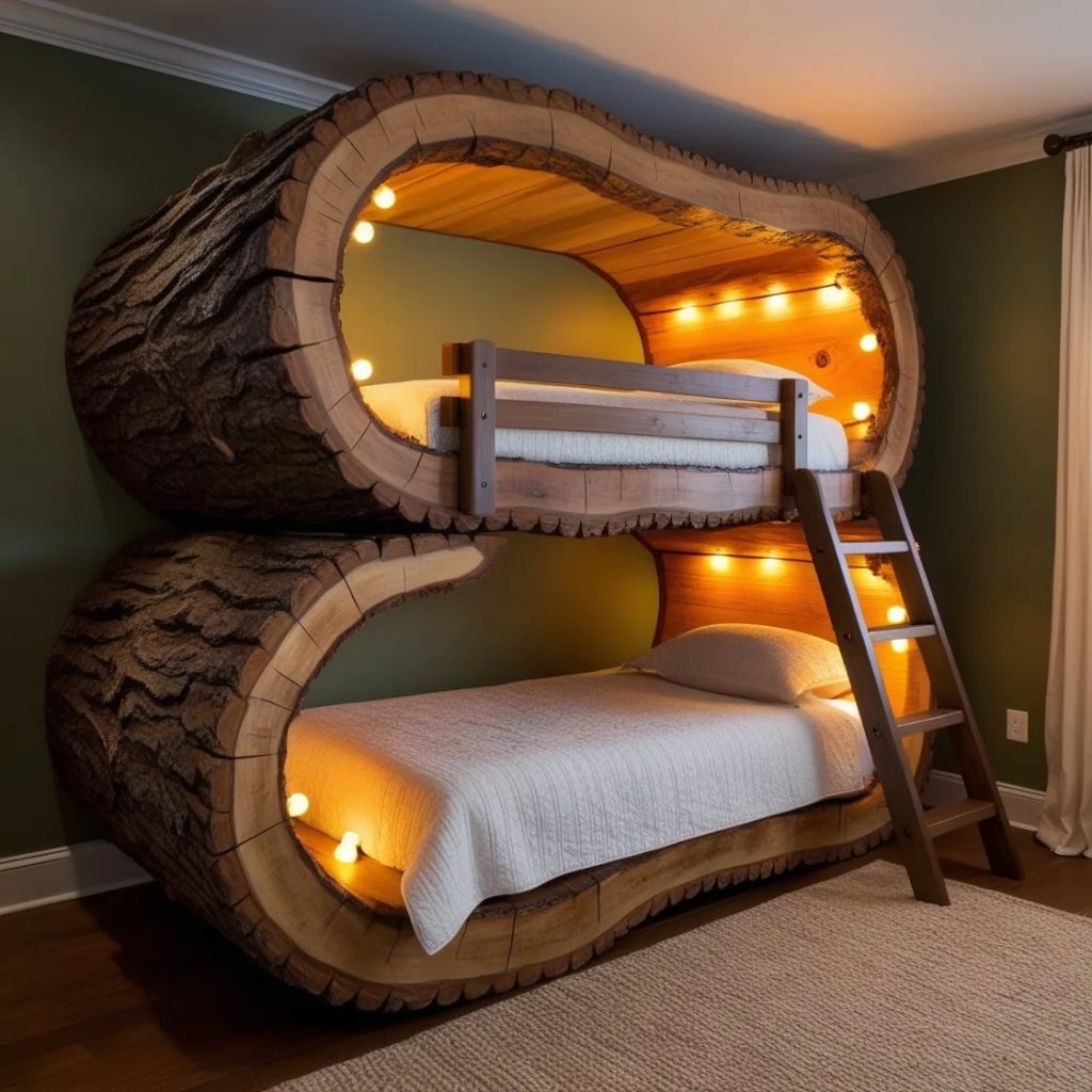 The Allure of the Giant Hollowed Log Bunk Bed