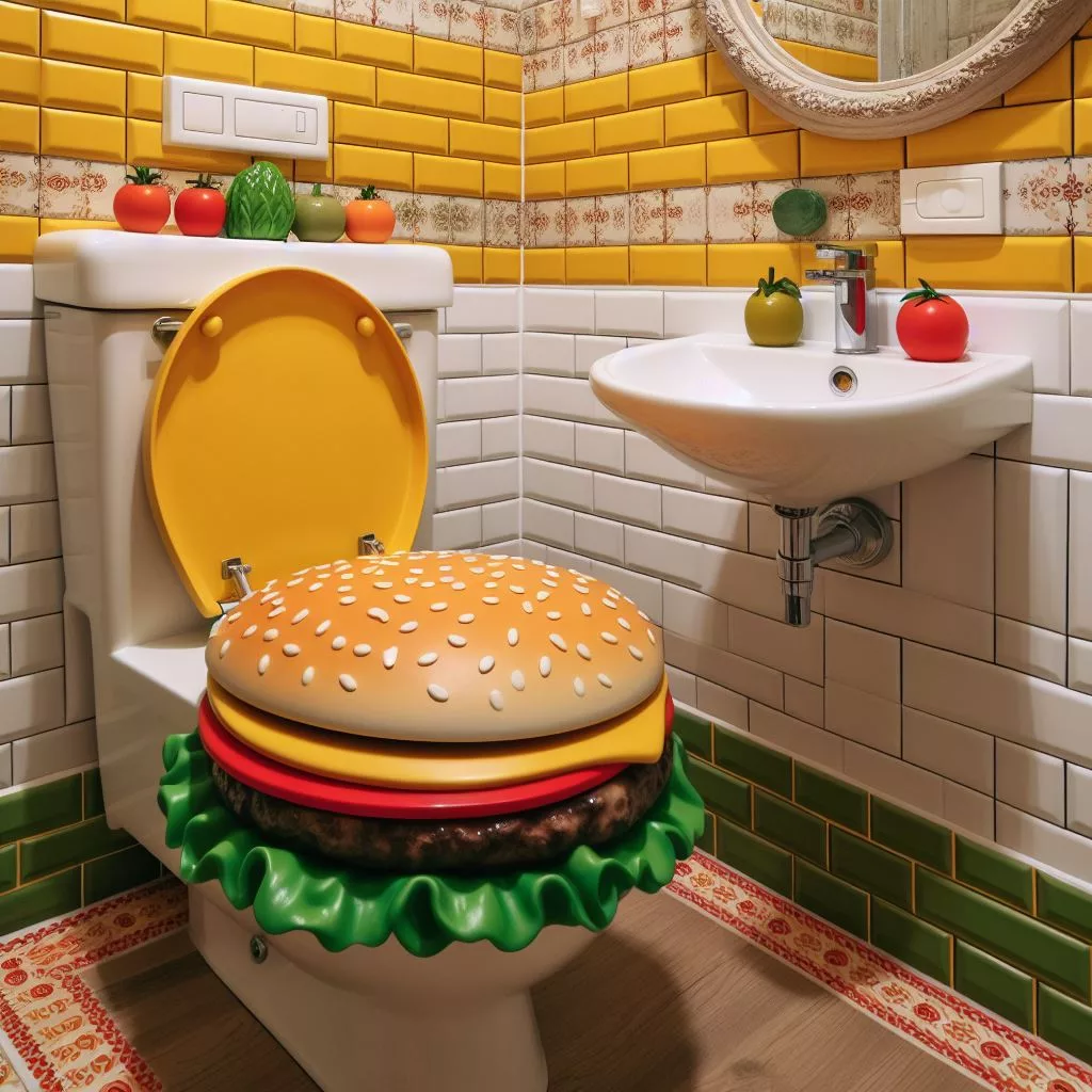 Hamburger-Shaped Toilet: A Delicious Twist in Bathroom Design