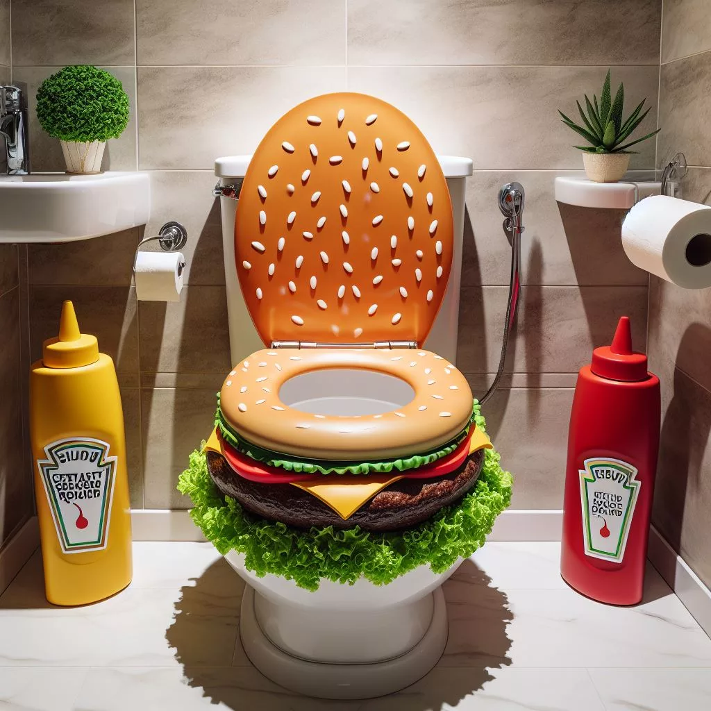 Design Variations of Hamburger-Shaped Toilets