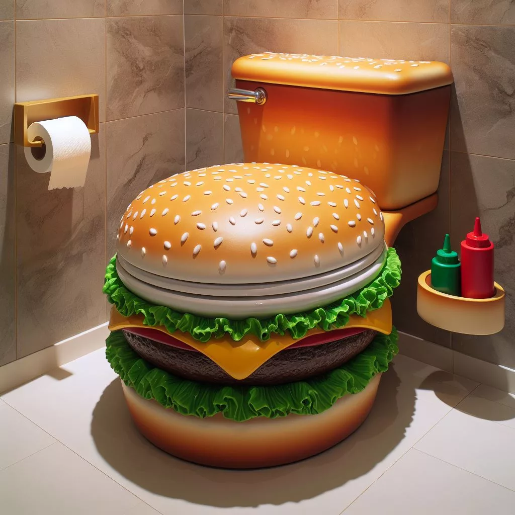 Hamburger-shaped Toilet: A Delicious Twist In Bathroom Design