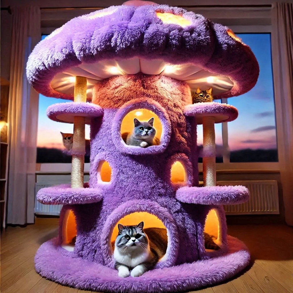 Key Features of the Mushroom-Shaped Cat Tree