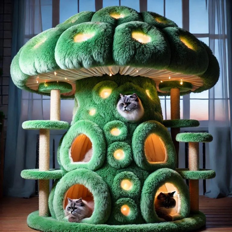 Redefining Feline Luxury: The Mushroom-Shaped Cat Tree