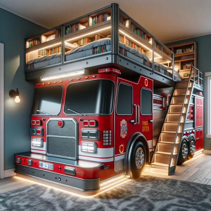 Materials Used in Firetruck Kids Bunk Beds