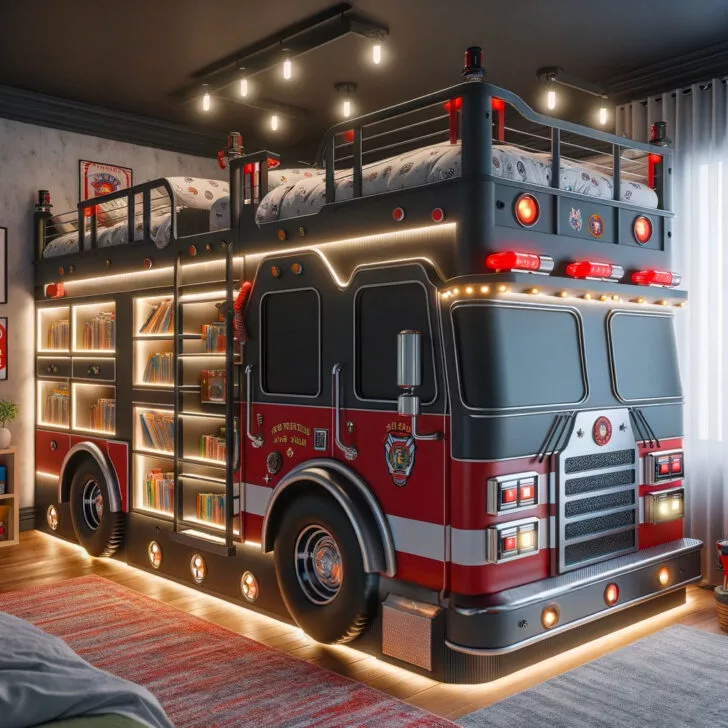 Transforming a Room with a Firetruck Kids Bunk Bed