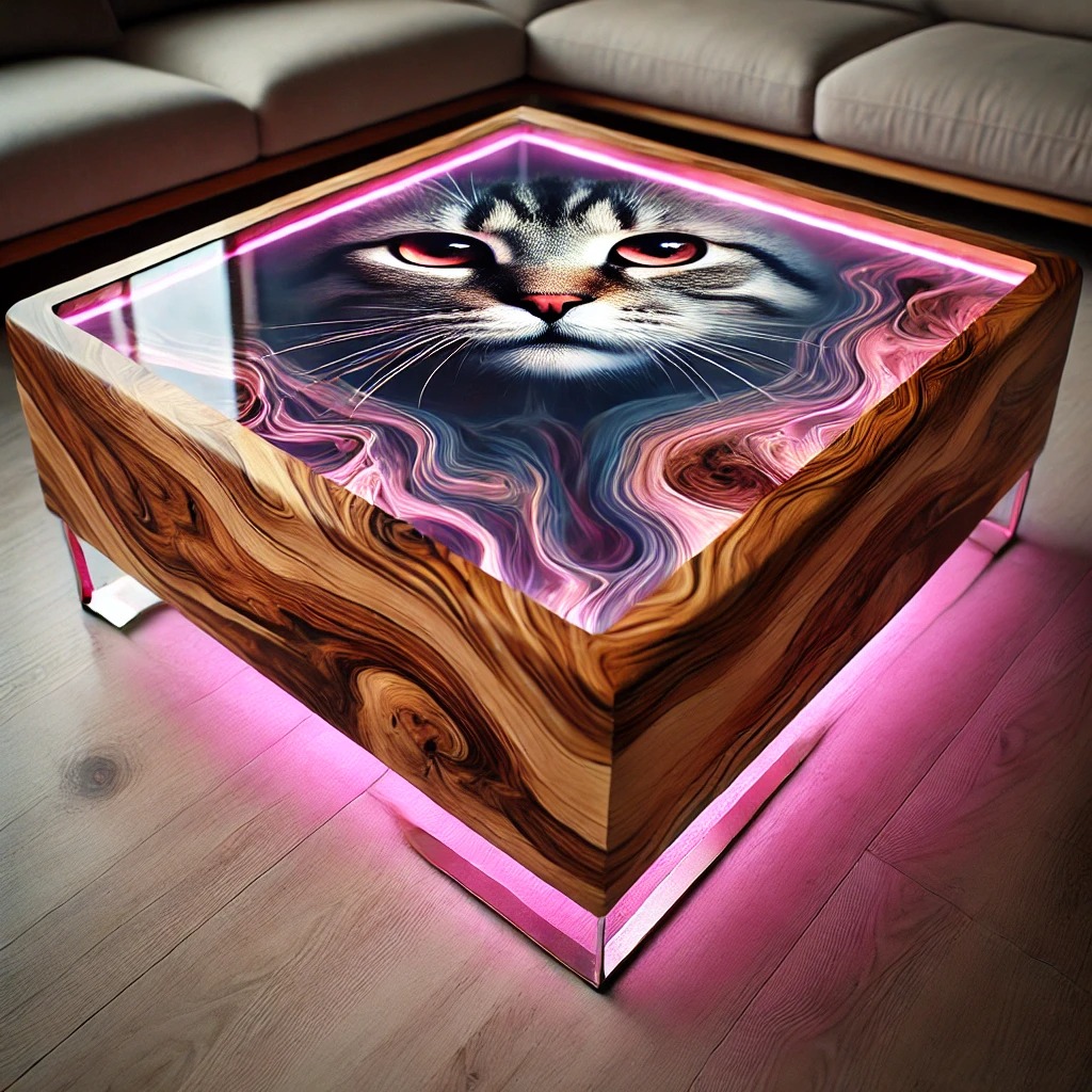 Design and Features of Cat Epoxy Coffee Tables