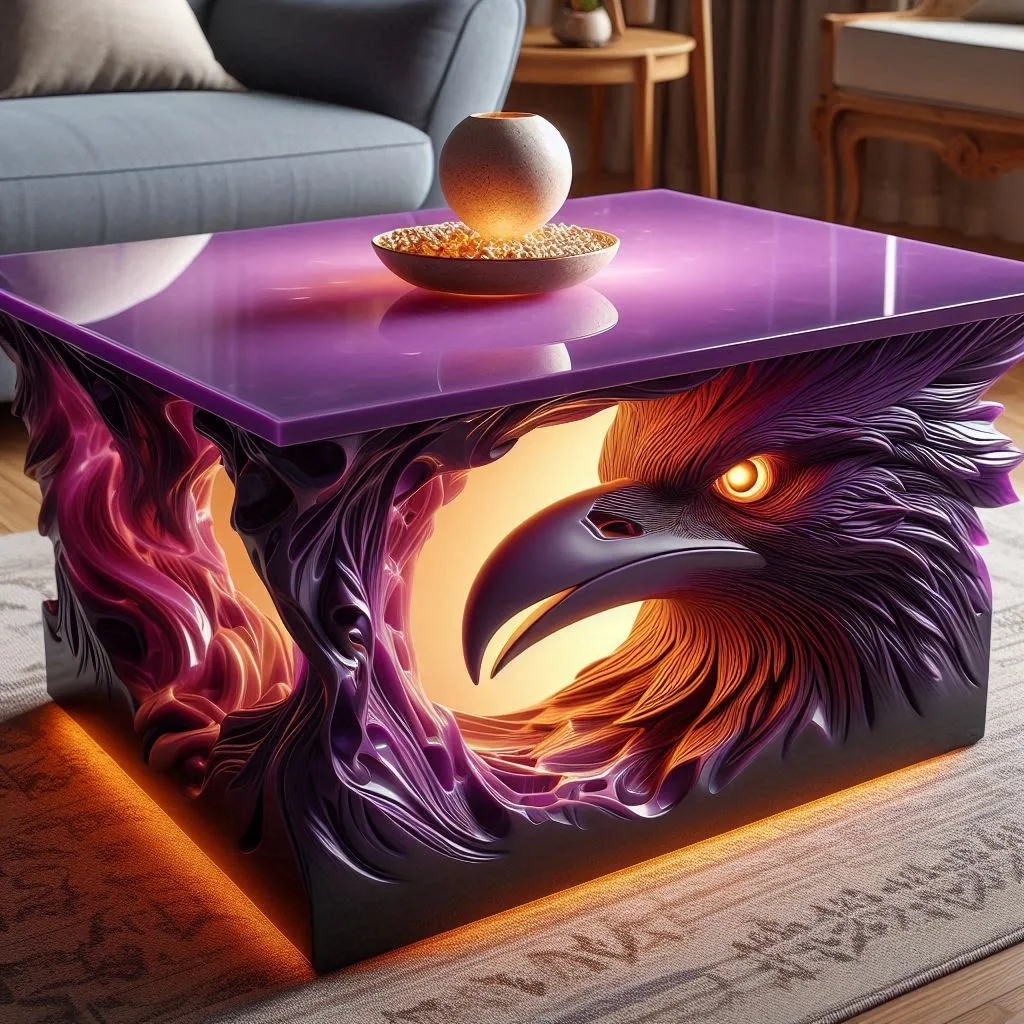 2. Unique Designs That Define Crows Resin Coffee Tables