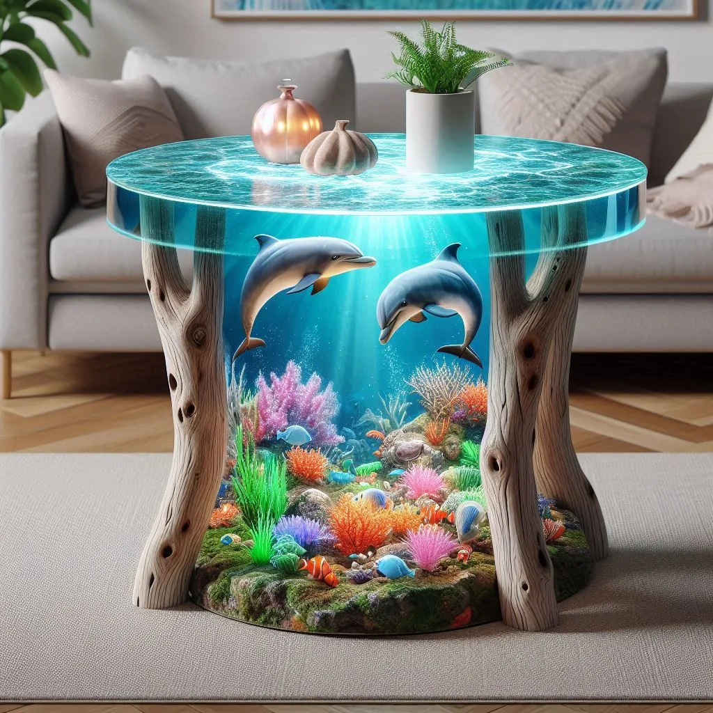 Design Elements of a Dolphin Aquarium Table