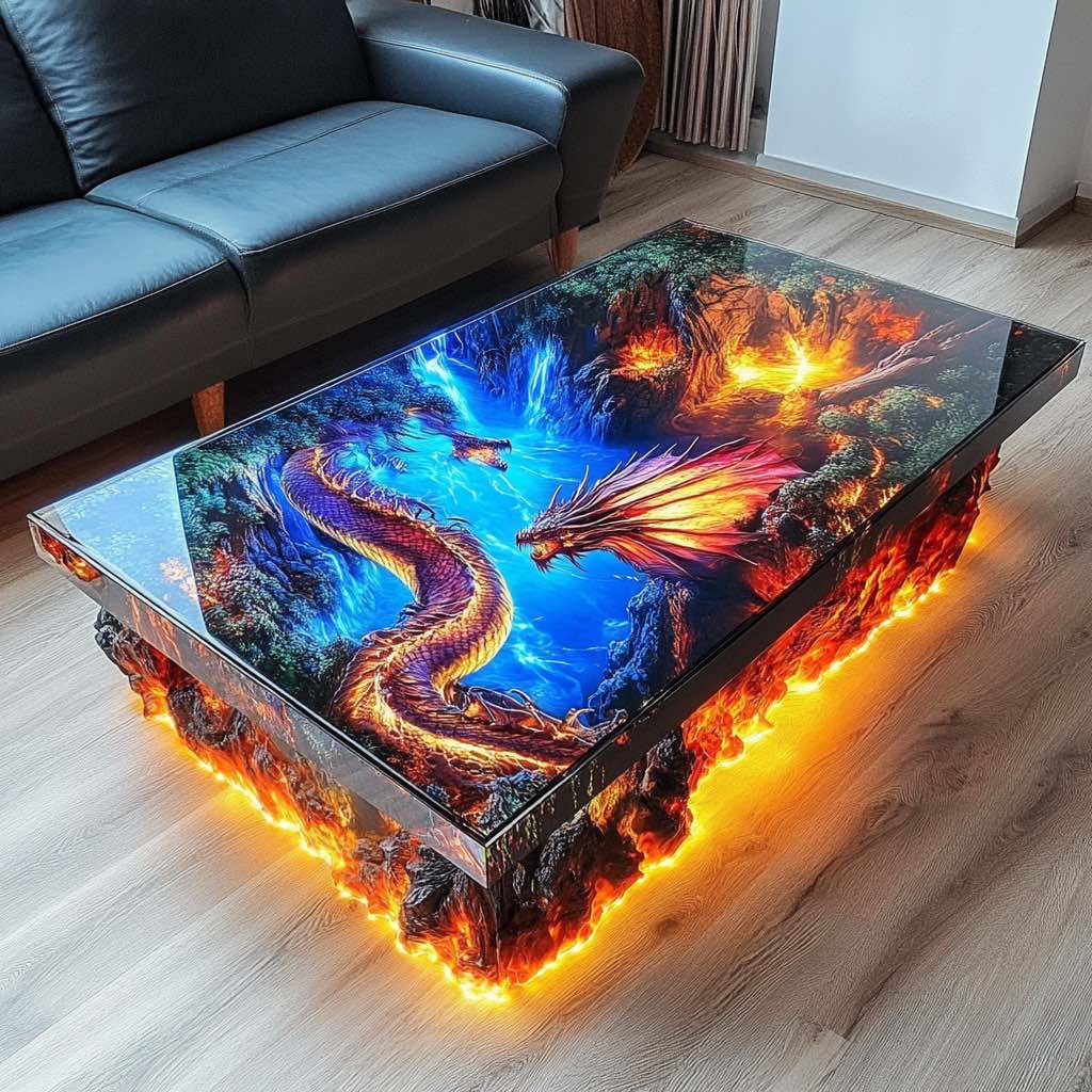 The Allure of the Dragon Themed Coffee Table: A Unique Statement Piece for Your Home