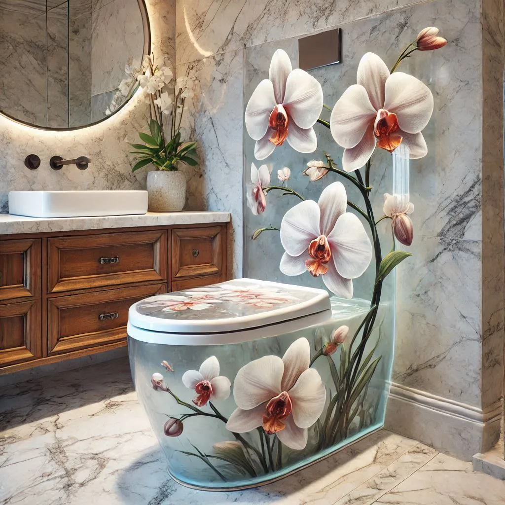 Types of Flower-Themed Toilets