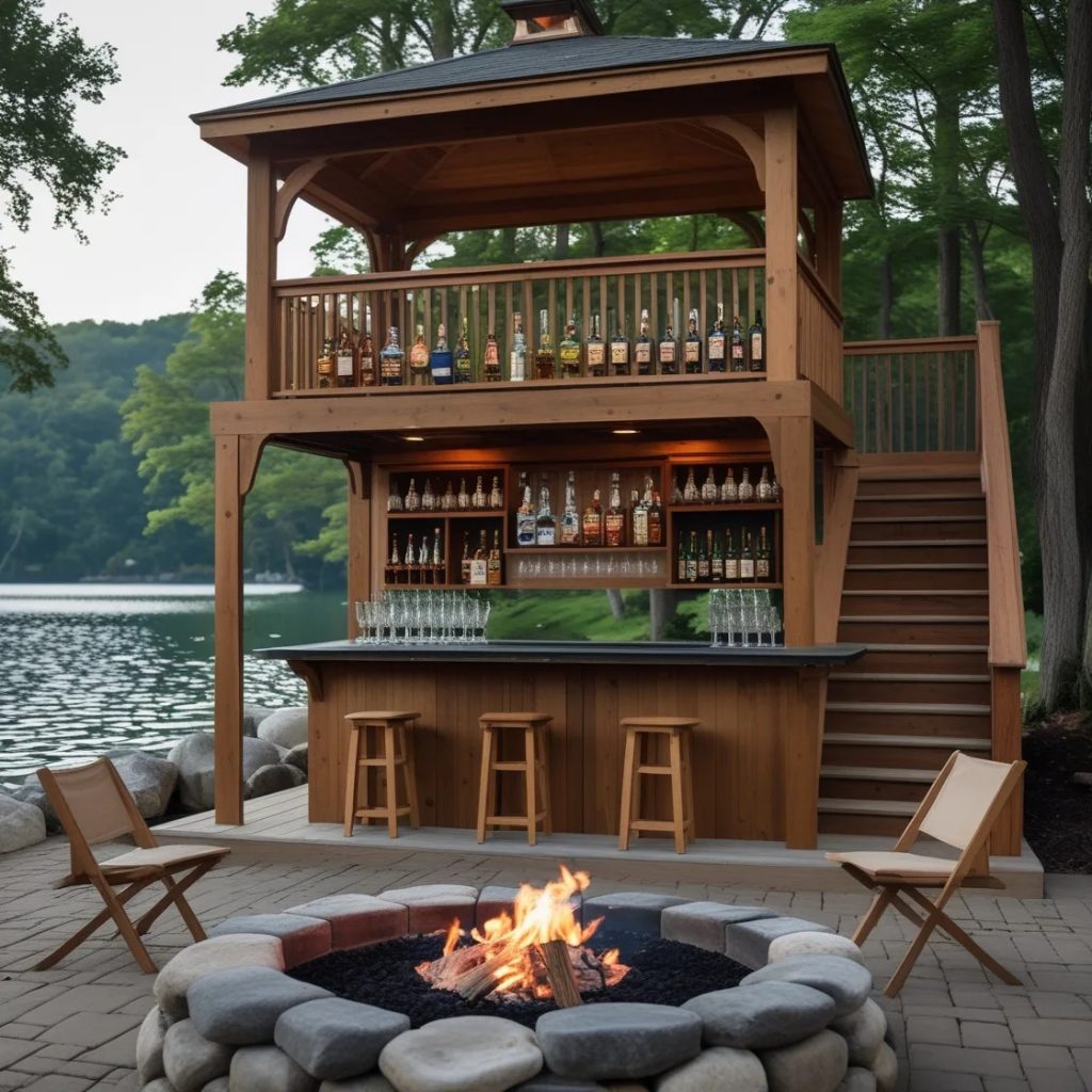 2. Popular Styles of Wooden Backyard Bars