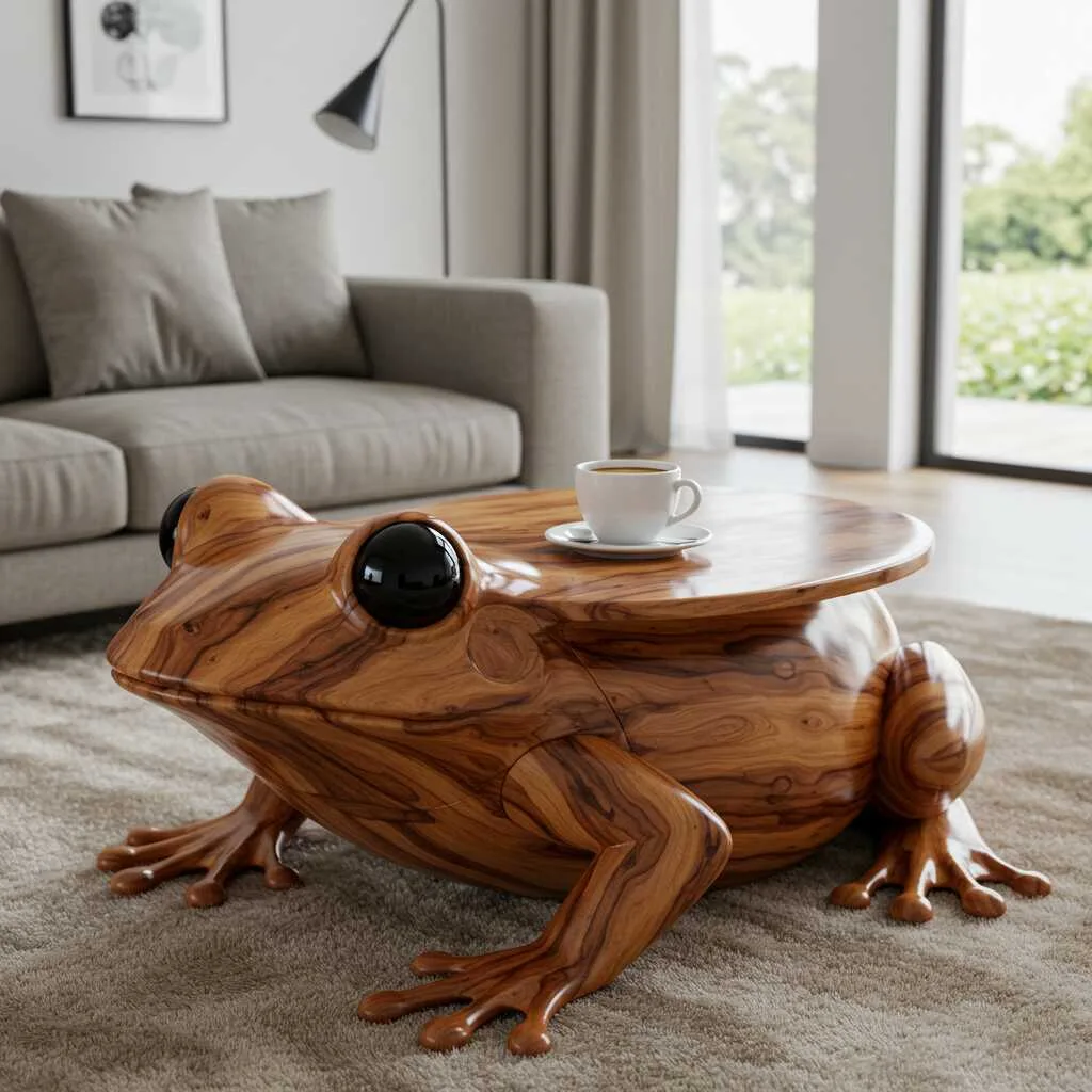 2. The Design and Craftsmanship of a Wooden Frog Coffee Table