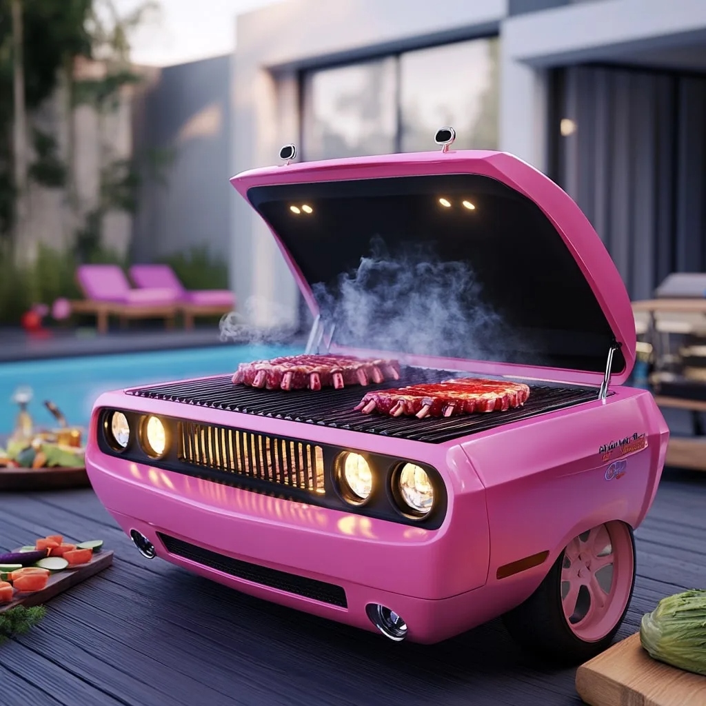 1. What is the Dodge Challenger-Shaped BBQ Grill?