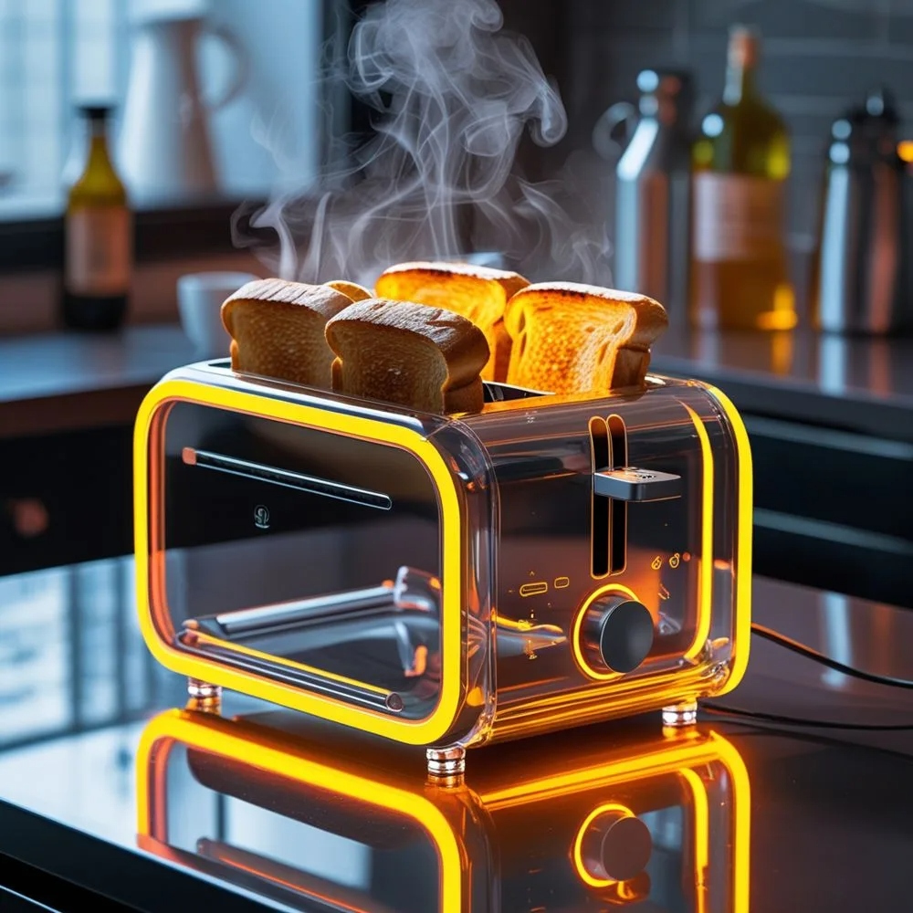 6. How to Incorporate a Neon Glass Toaster into Your Kitchen Design