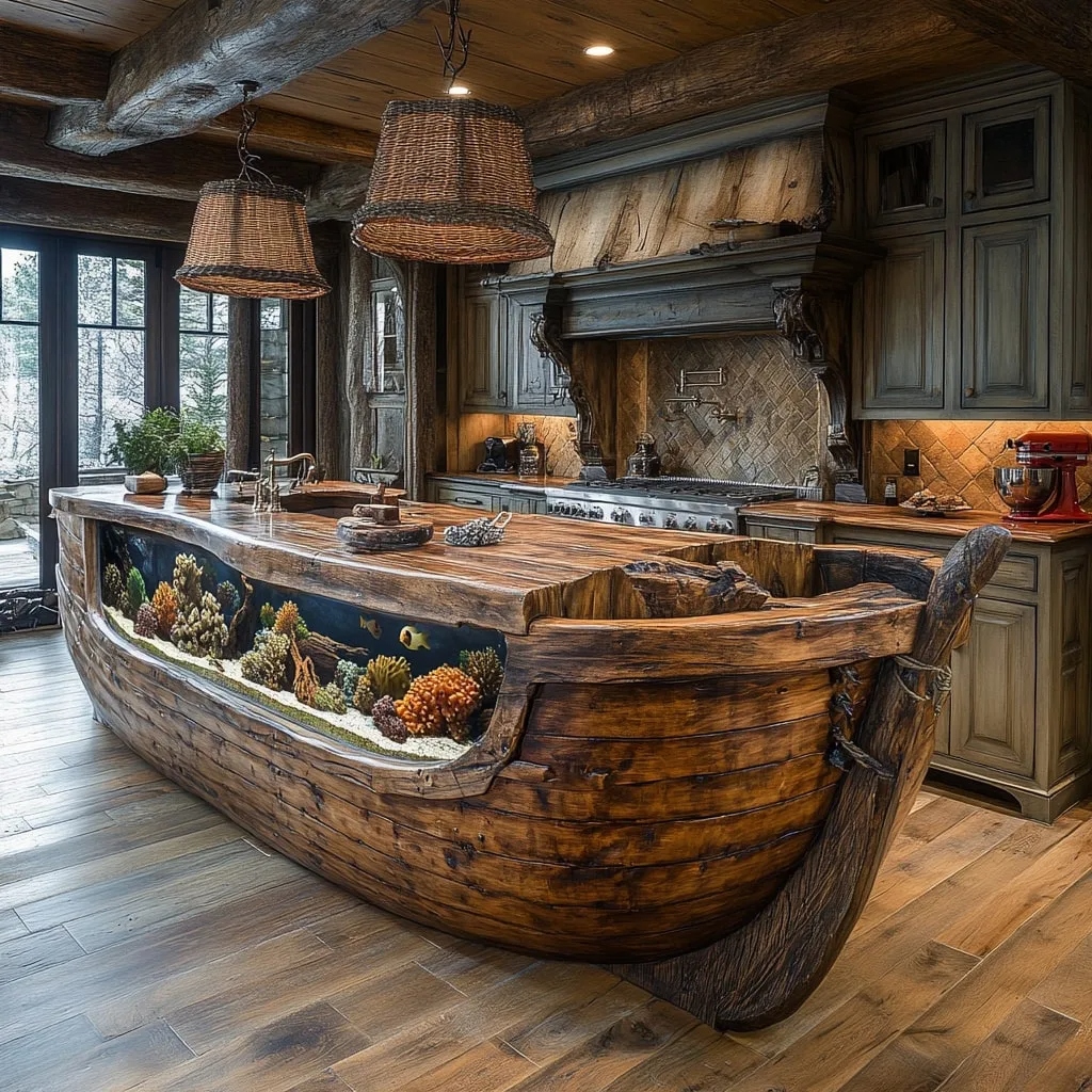 Why Pirate Ship Aquarium Kitchen Islands Are Making Waves