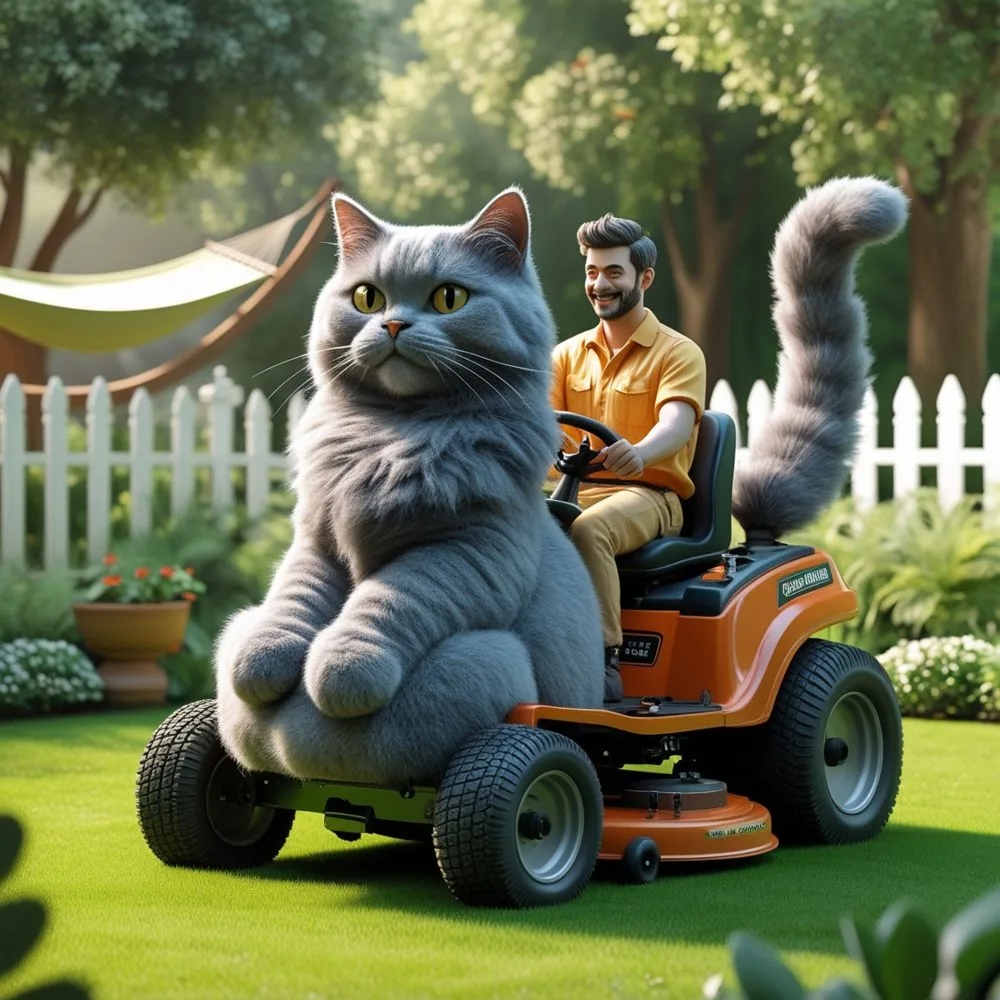 Cat Lawn Mowers: Purr-fectly Imagining Feline Garden Care