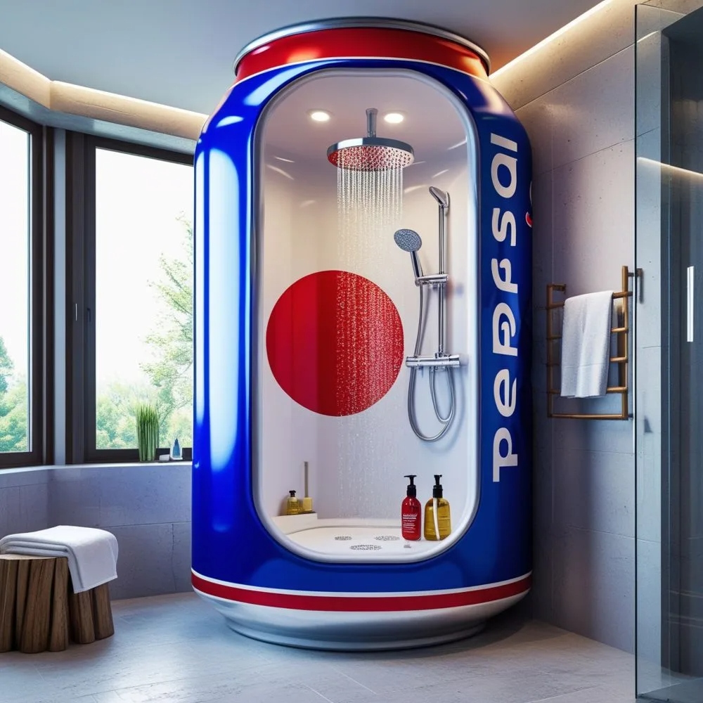 Why a Giant Soda Can Bathroom Captivates