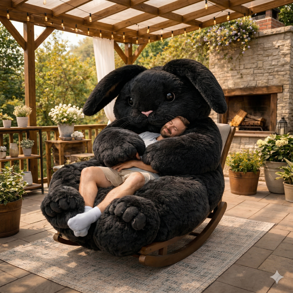 Down the Rabbit Hole of Comfort: The Mad Magic of Rabbit Rocking Chairs