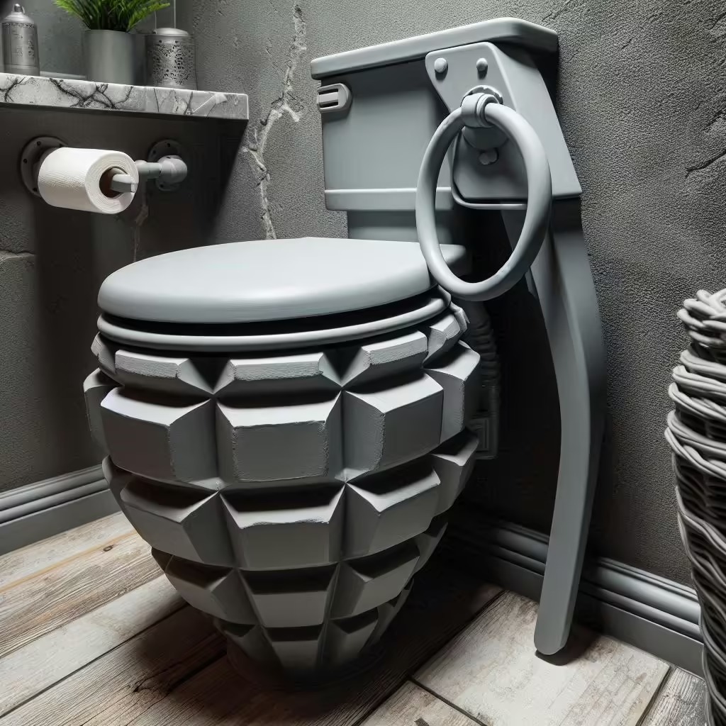Grenade Shaped Toilets: The Explosive New Trend in Bold Bathroom Architecture