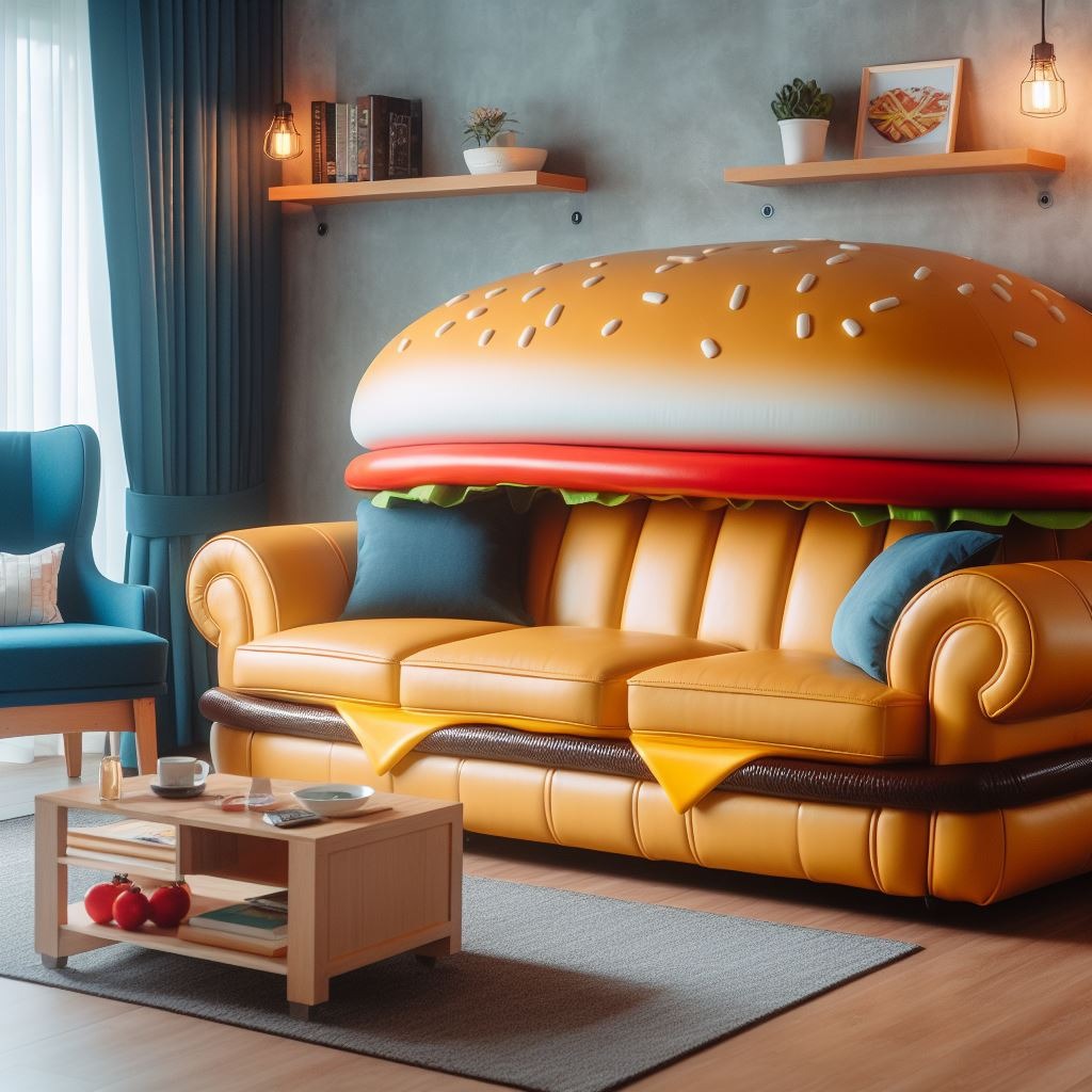 The Anatomy of the Bun: How the Hamburger Shaped Sofas is Built